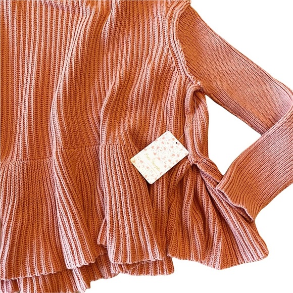 Free People NWT Layer Cake Rose Icing Pullover Sweater Size Small - Picture 6 of 8